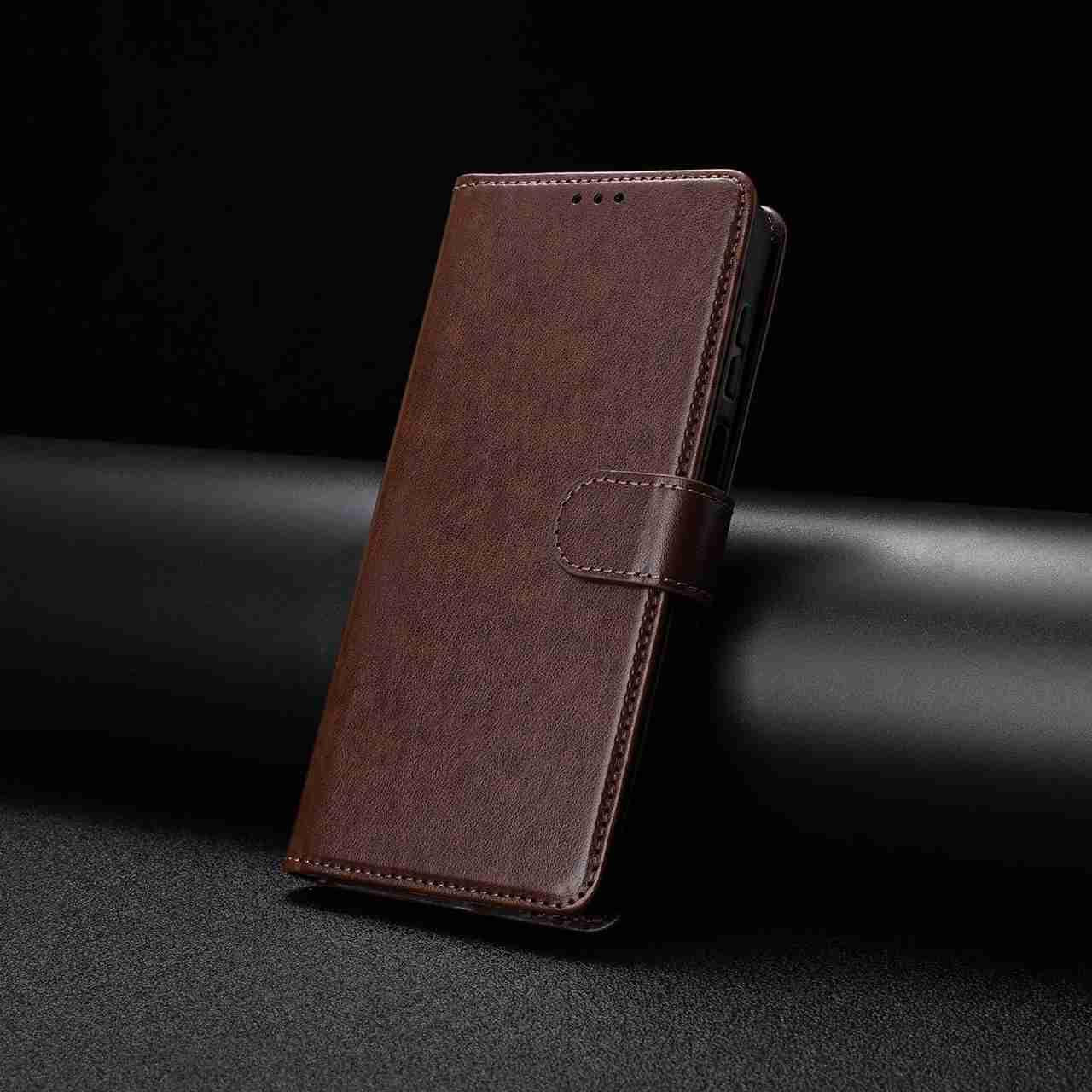 For Redmi K90 Pro Max / Poco F8 Ultra Lambskin 8-card Slot Leather Phone Case(Brown)