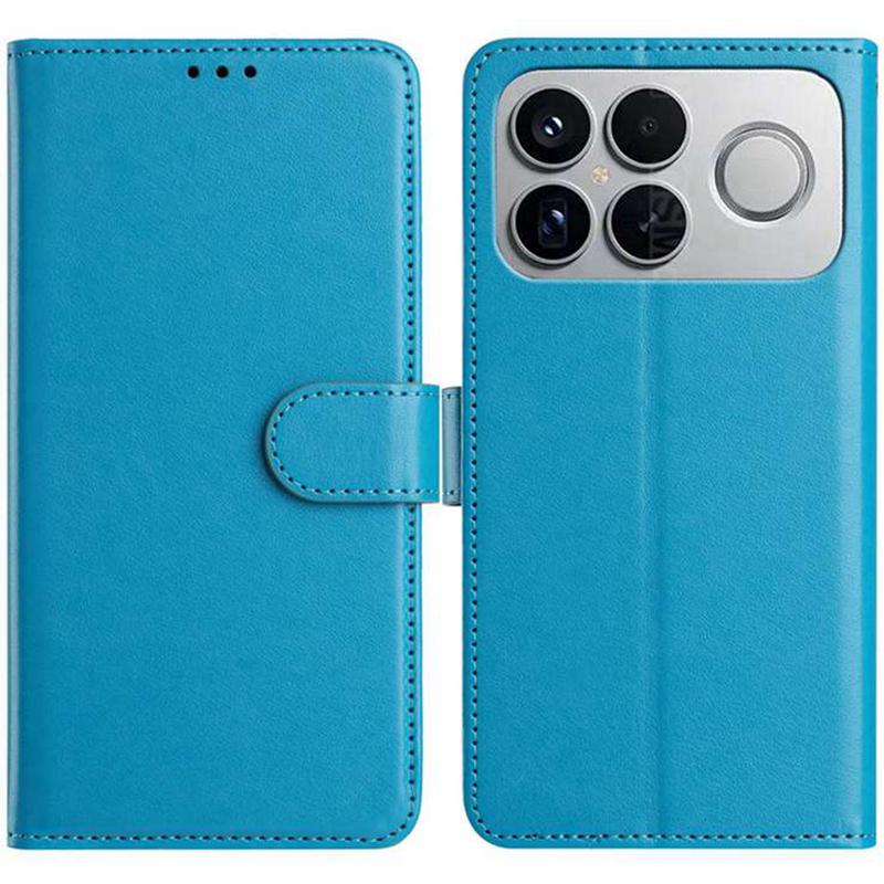 For Redmi K90 Pro Max / Poco F8 Ultra Lambskin 8-card Slot Leather Phone Case(Light Blue)
