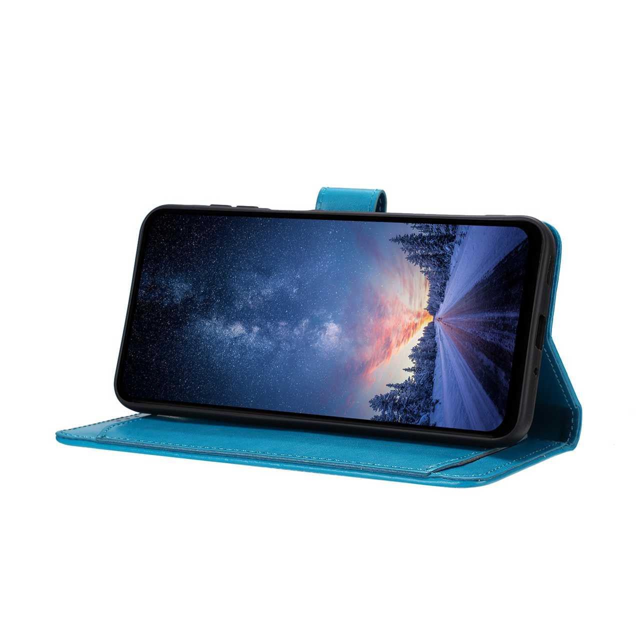 For Redmi K90 Pro Max / Poco F8 Ultra Lambskin 8-card Slot Leather Phone Case(Light Blue)