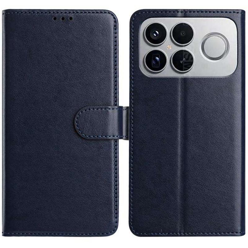 For Redmi K90 Pro Max / Poco F8 Ultra Lambskin 8-card Slot Leather Phone Case(Dark Blue)