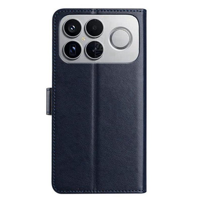 For Redmi K90 Pro Max / Poco F8 Ultra Lambskin 8-card Slot Leather Phone Case(Dark Blue)