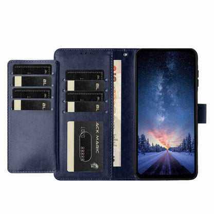 For Redmi K90 Pro Max / Poco F8 Ultra Lambskin 8-card Slot Leather Phone Case(Dark Blue)