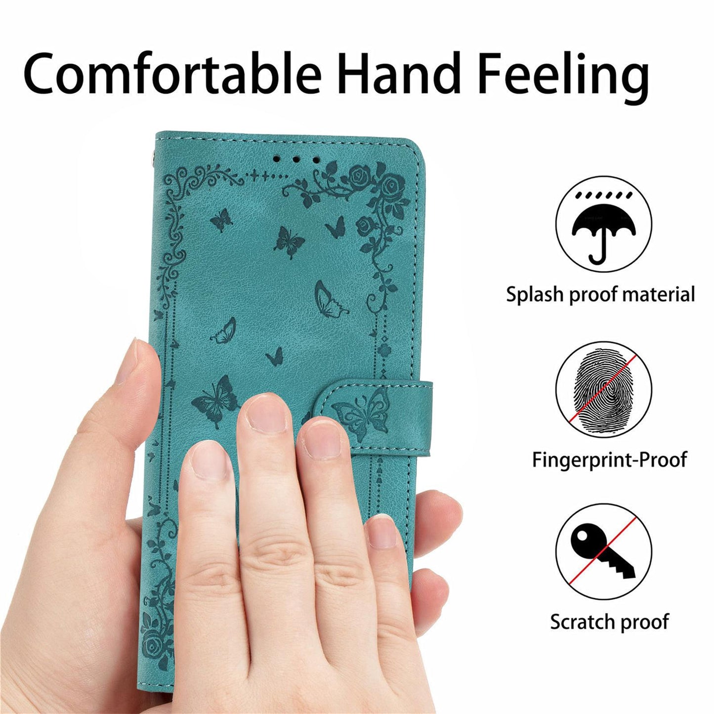 For Redmi K90 Pro Max / Poco F8 Ultra Secret Garden Butterfly Pattern Leather Phone Case(Green)
