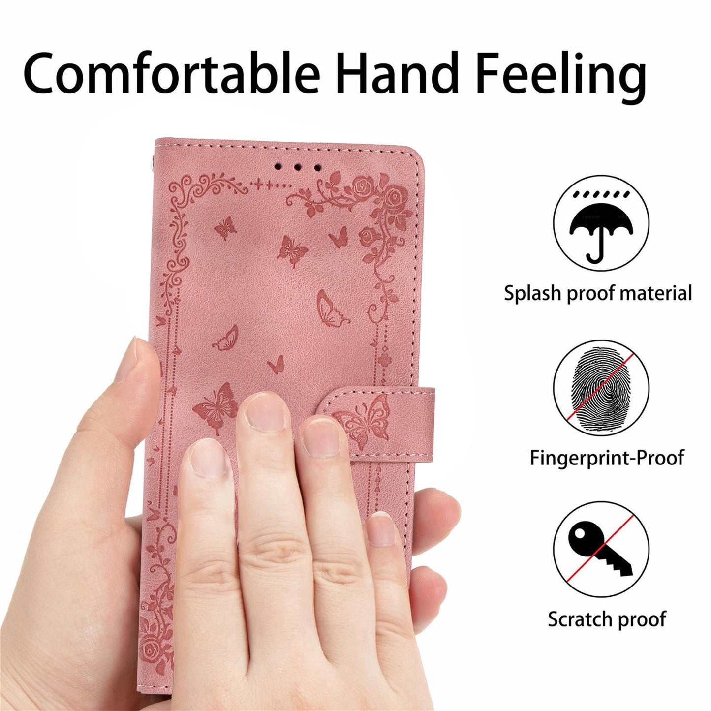 For Redmi K90 Pro Max / Poco F8 Ultra Secret Garden Butterfly Pattern Leather Phone Case(Pink)