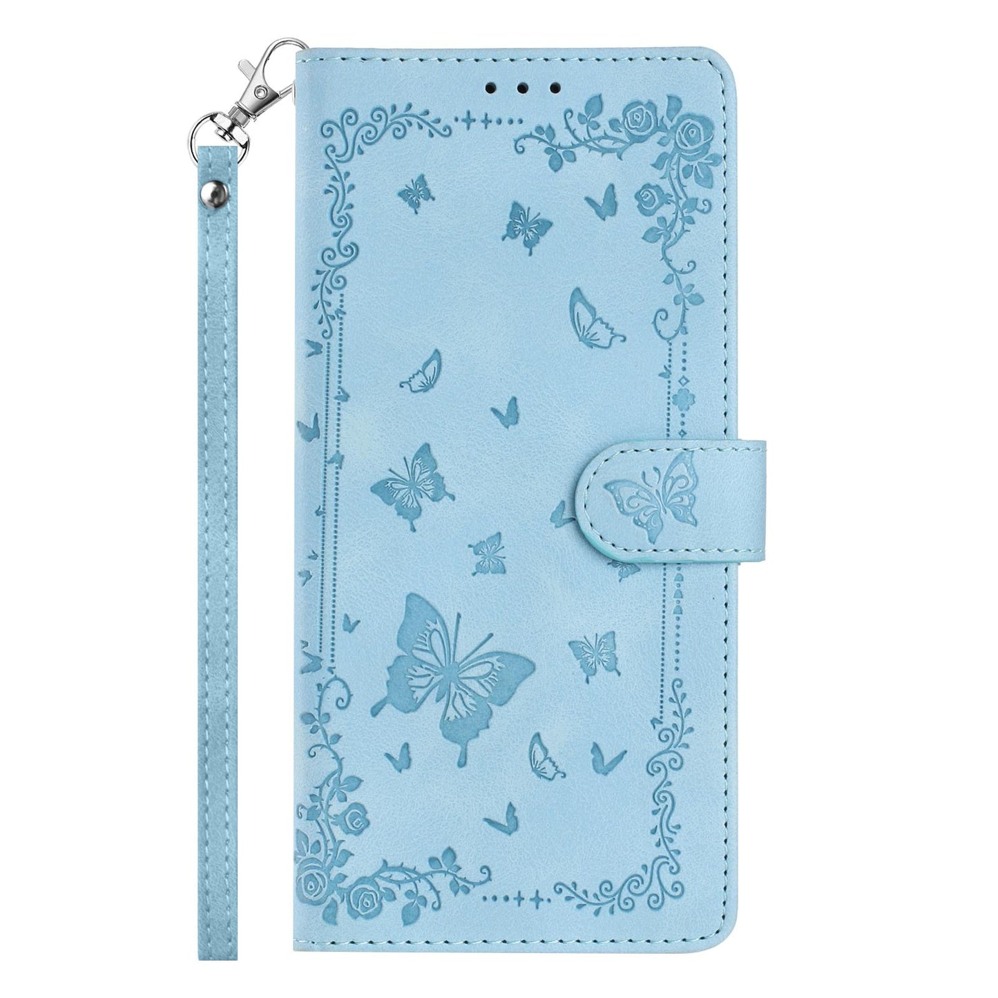 For Redmi K90 Pro Max / Poco F8 Ultra Secret Garden Butterfly Pattern Leather Phone Case(Blue)