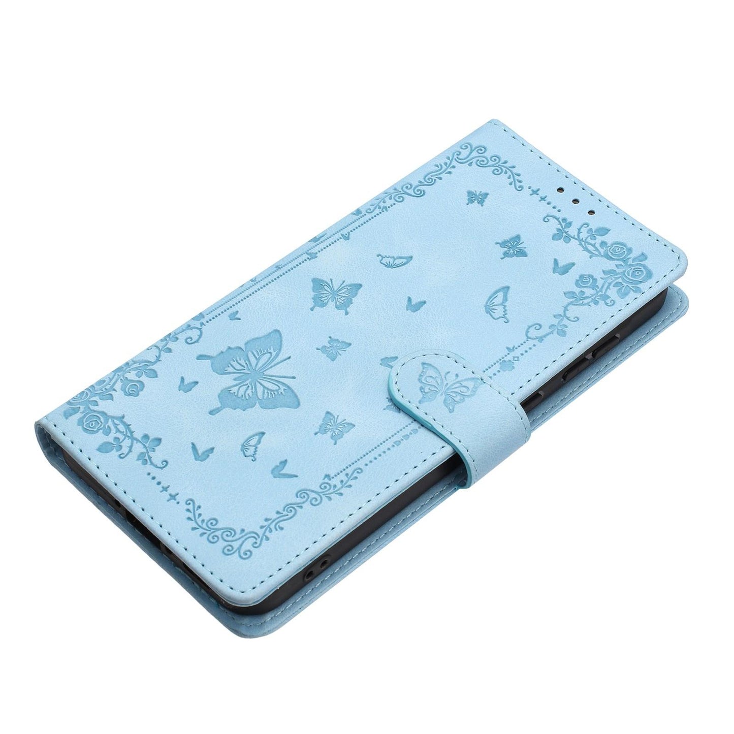 For Redmi K90 Pro Max / Poco F8 Ultra Secret Garden Butterfly Pattern Leather Phone Case(Blue)