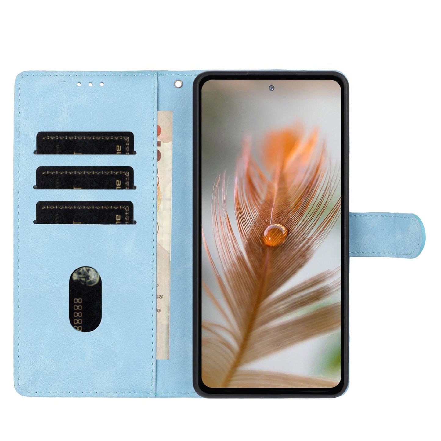 For Redmi K90 Pro Max / Poco F8 Ultra Secret Garden Butterfly Pattern Leather Phone Case(Blue)