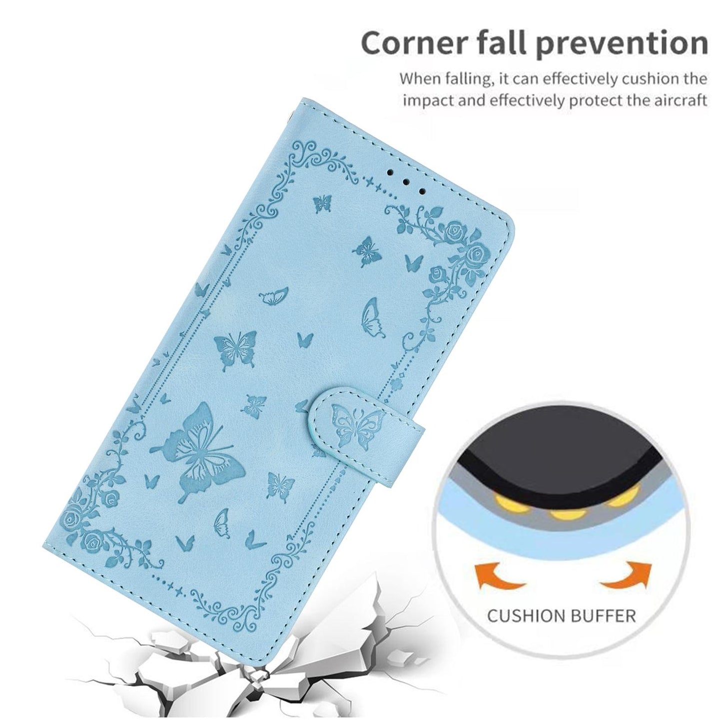 For Redmi K90 Pro Max / Poco F8 Ultra Secret Garden Butterfly Pattern Leather Phone Case(Blue)
