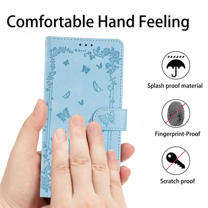For Redmi K90 Pro Max / Poco F8 Ultra Secret Garden Butterfly Pattern Leather Phone Case(Blue)