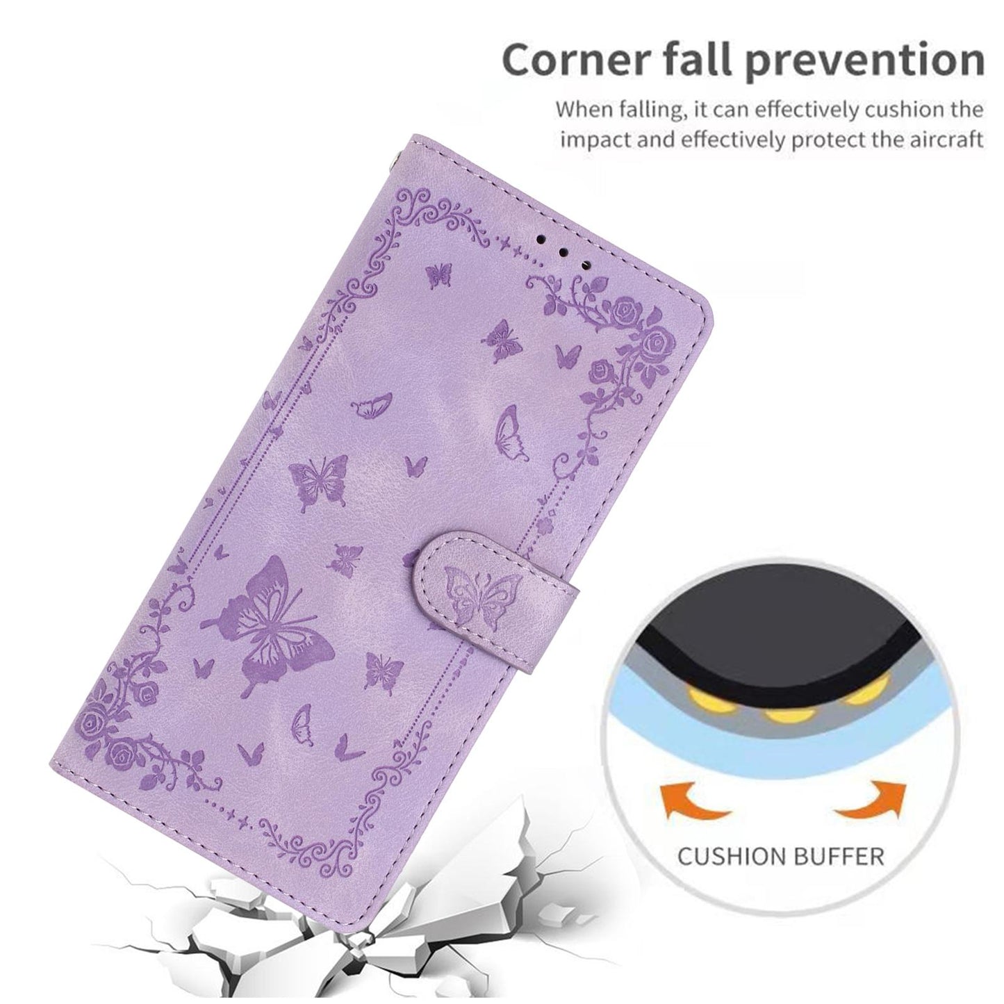 For Redmi K90 Pro Max / Poco F8 Ultra Secret Garden Butterfly Pattern Leather Phone Case(Purple)