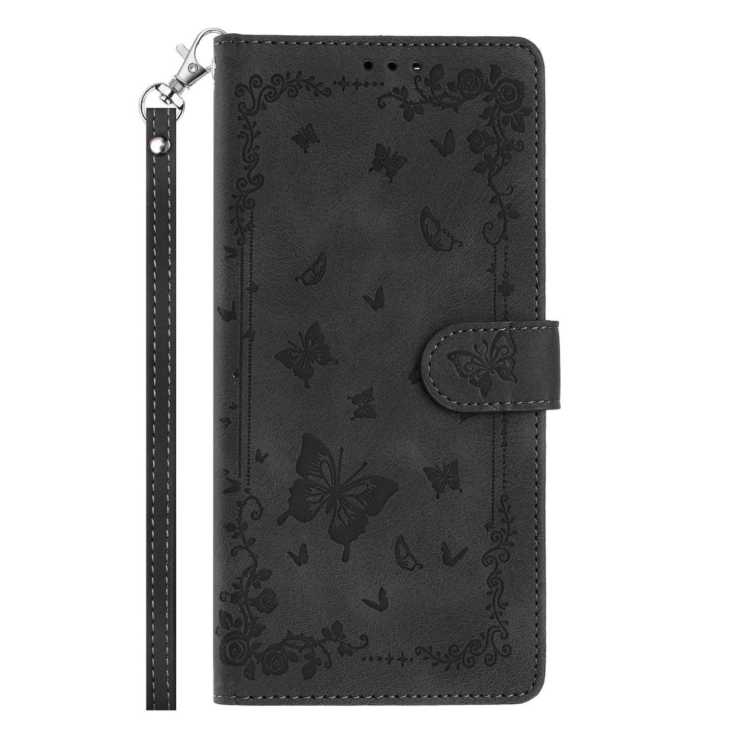 For Redmi K90 Pro Max / Poco F8 Ultra Secret Garden Butterfly Pattern Leather Phone Case(Black)