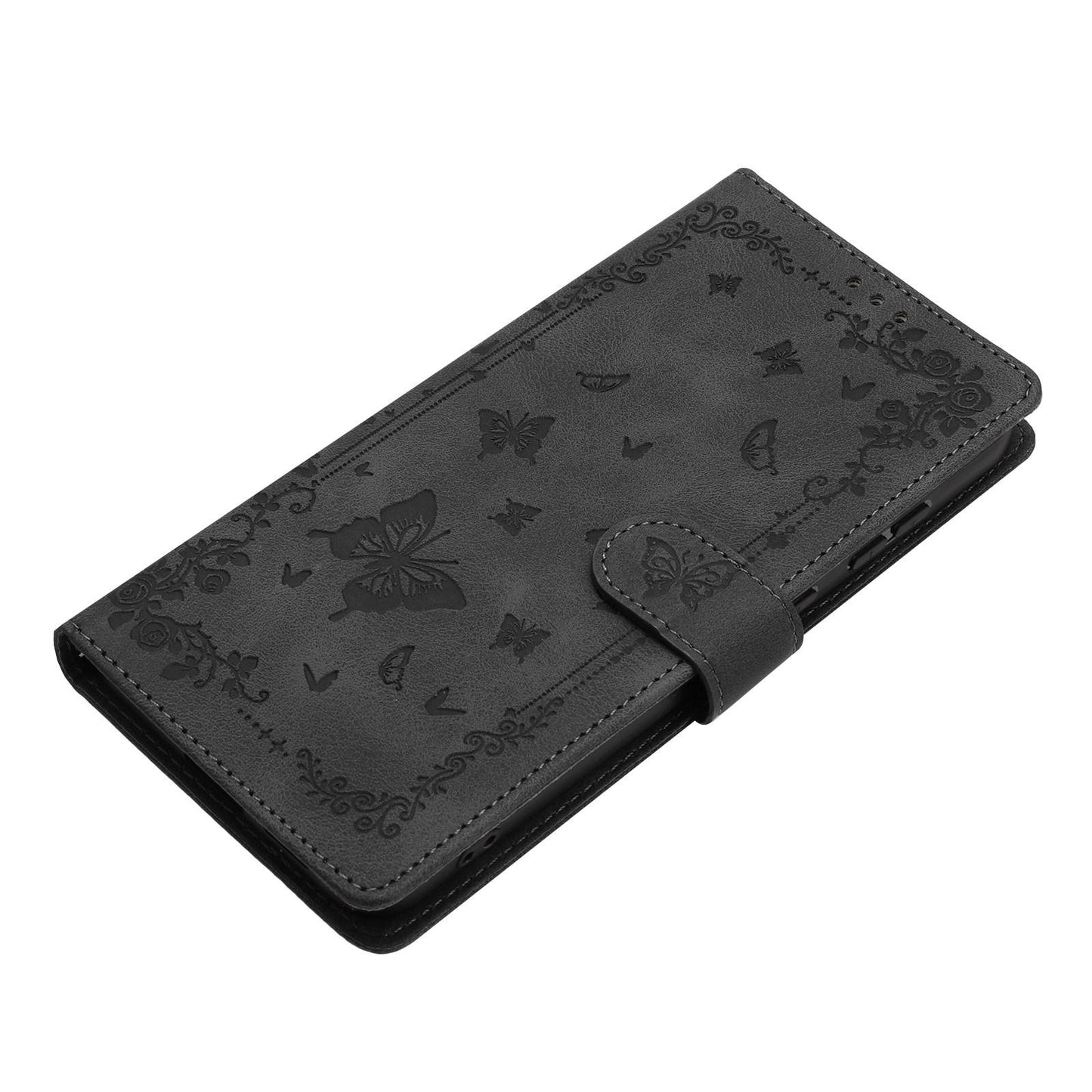 For Redmi K90 Pro Max / Poco F8 Ultra Secret Garden Butterfly Pattern Leather Phone Case(Black)