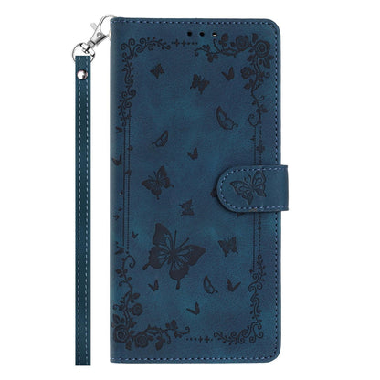 For Redmi K90 Pro Max / Poco F8 Ultra Secret Garden Butterfly Pattern Leather Phone Case(Dark Blue)
