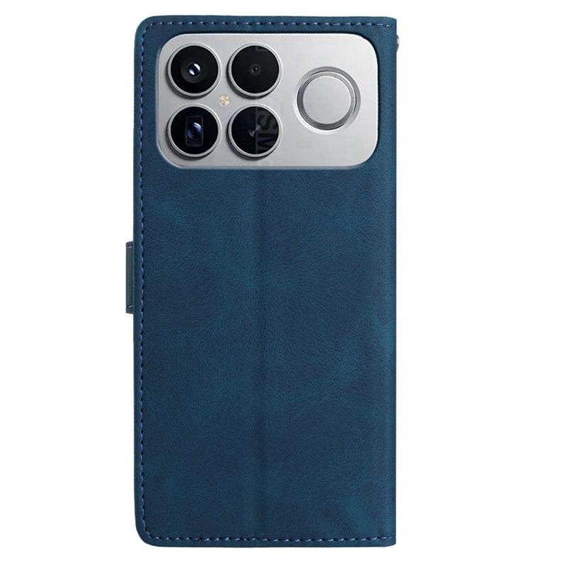 For Redmi K90 Pro Max / Poco F8 Ultra Secret Garden Butterfly Pattern Leather Phone Case(Dark Blue)