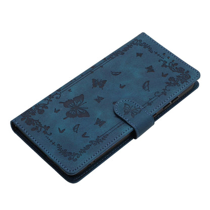 For Redmi K90 Pro Max / Poco F8 Ultra Secret Garden Butterfly Pattern Leather Phone Case(Dark Blue)