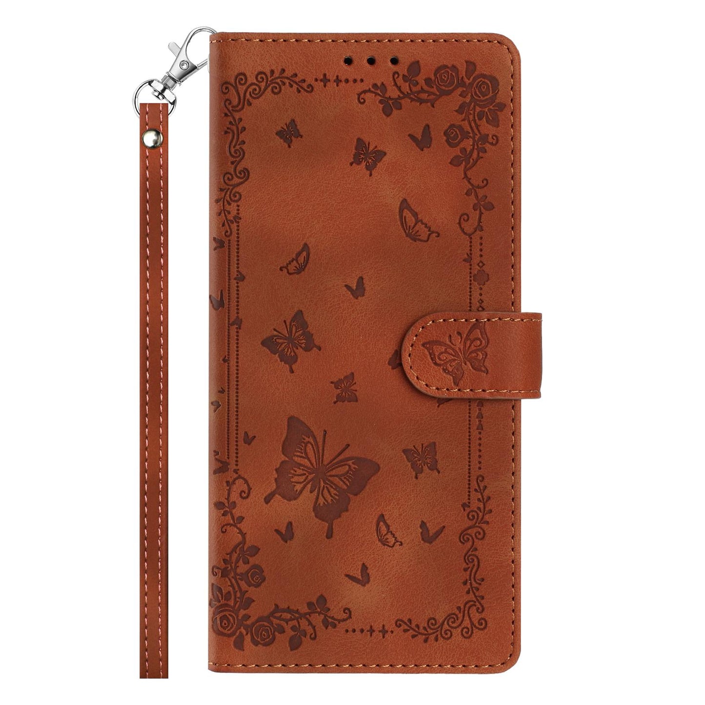 For Redmi K90 Pro Max / Poco F8 Ultra Secret Garden Butterfly Pattern Leather Phone Case(Brown)