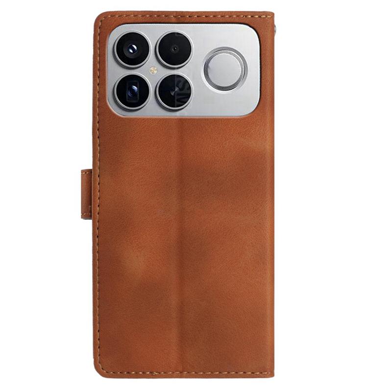 For Redmi K90 Pro Max / Poco F8 Ultra Secret Garden Butterfly Pattern Leather Phone Case(Brown)