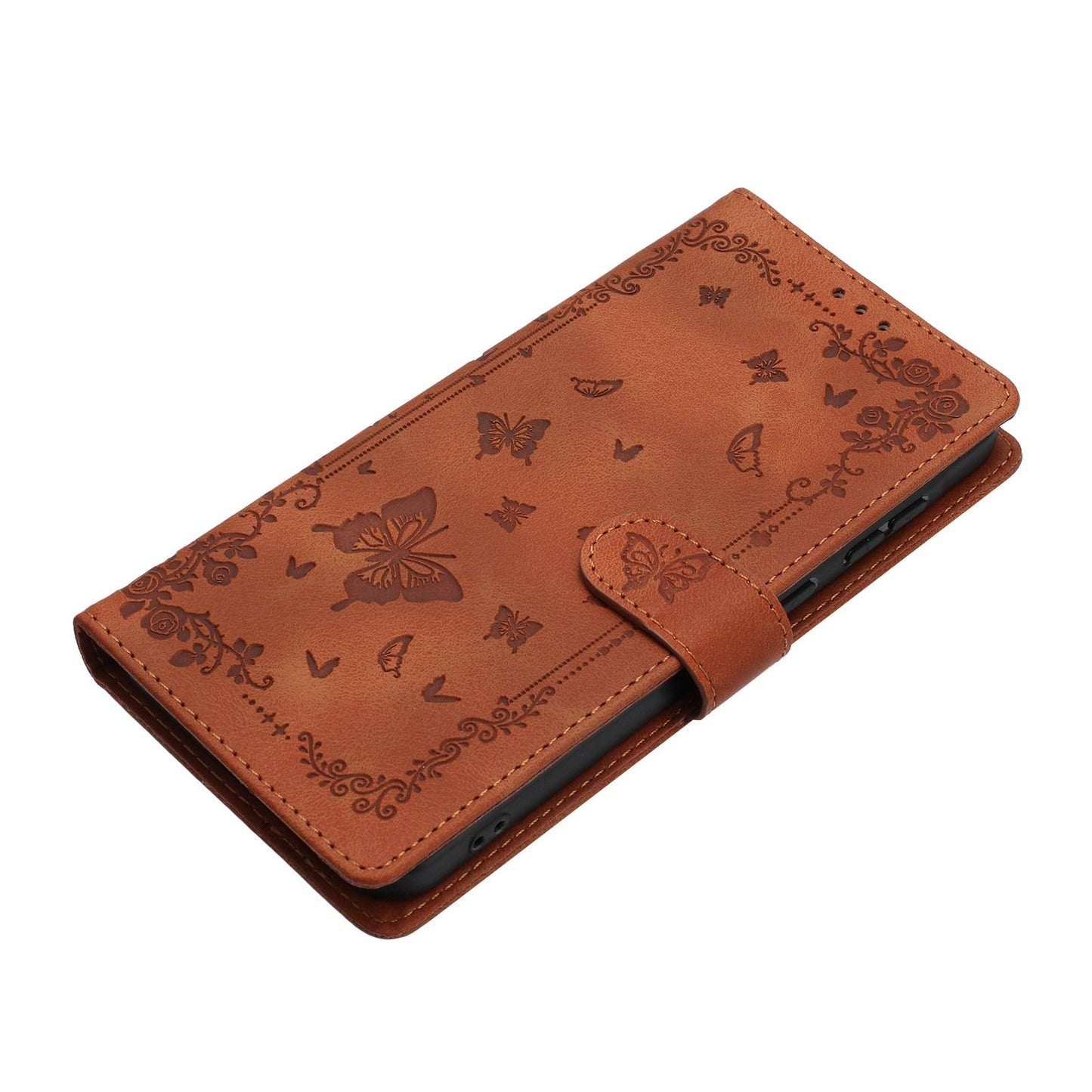 For Redmi K90 Pro Max / Poco F8 Ultra Secret Garden Butterfly Pattern Leather Phone Case(Brown)