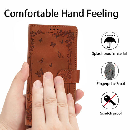 For Redmi K90 Pro Max / Poco F8 Ultra Secret Garden Butterfly Pattern Leather Phone Case(Brown)