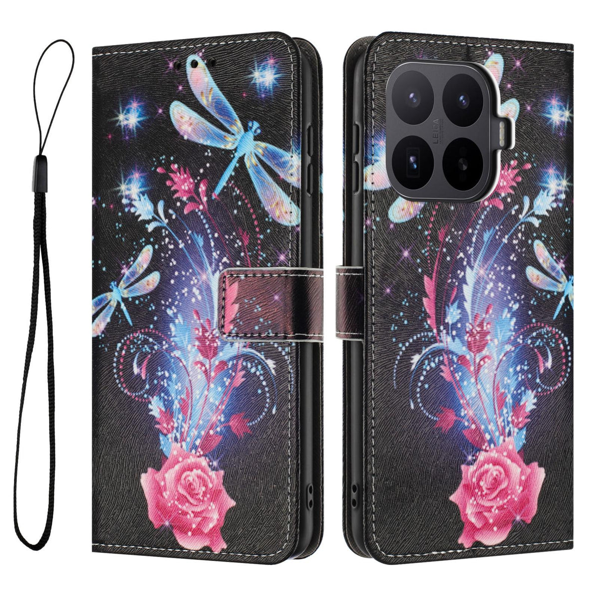 For Xiaomi 17T 5G Color Drawing Pattern Leather Phone Case - Dragonfly - EDA008681115F
