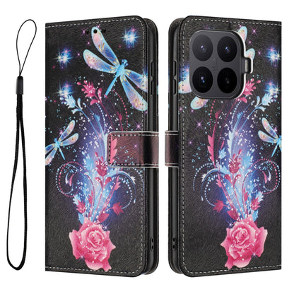 For Xiaomi 17T 5G Color Drawing Pattern Leather Phone Case - Dragonfly - EDA008681115F
