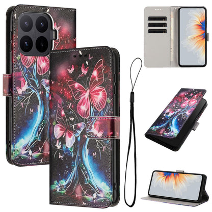 For Xiaomi 17T 5G Color Drawing Pattern Leather Phone Case - Butterfly Tree - EDA008681115G