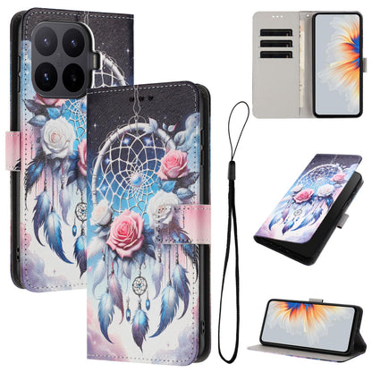 For Xiaomi 17T Pro 5G Color Drawing Pattern Leather Phone Case - Flower Wind Chime - EDA008681116H