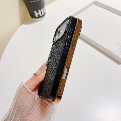 For iPhone 18 Pro Glitter Powder Shockproof TPU Phone Case - Black - EDA008682306D