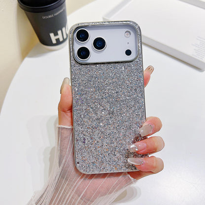 For iPhone 18 Pro Max Glitter Powder Shockproof TPU Phone Case - Silver - EDA008682307A