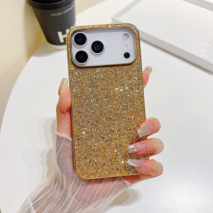 For iPhone 18 Pro Max Glitter Powder Shockproof TPU Phone Case - Gold - EDA008682307C