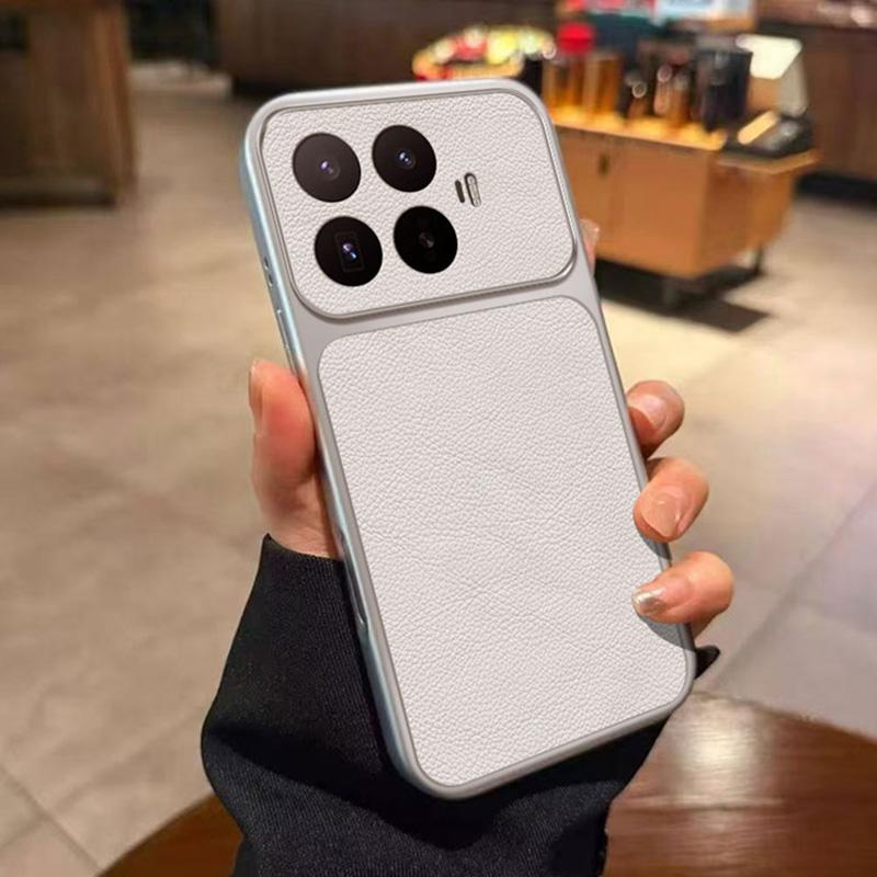 For Xiaomi 17T 5G Large Window Leather Textured Coated TPU Phone Case - White - EDA008686218A