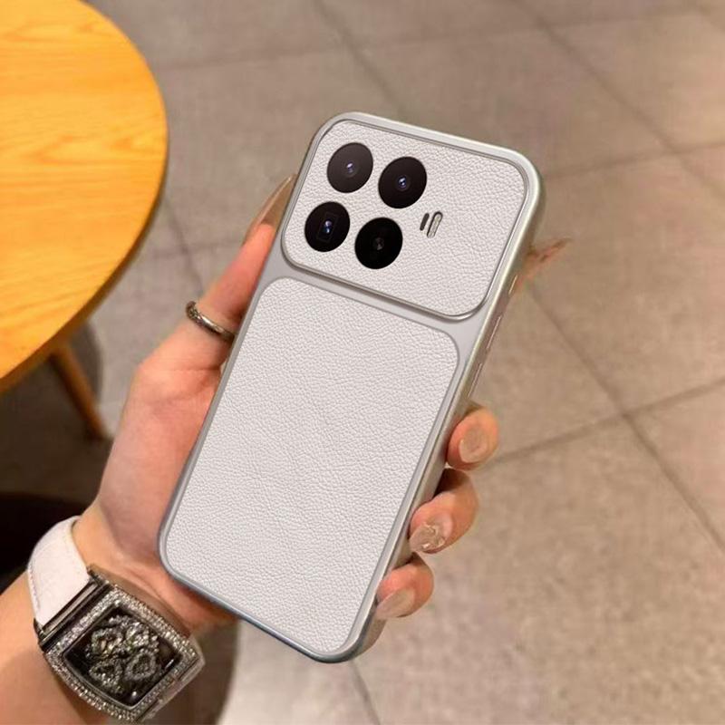 For Xiaomi 17T 5G Large Window Leather Textured Coated TPU Phone Case - White - EDA008686218A