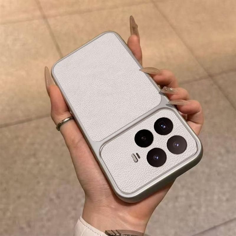 For Xiaomi 17T 5G Large Window Leather Textured Coated TPU Phone Case - White - EDA008686218A