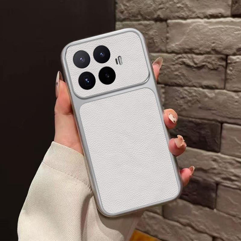 For Xiaomi 17T 5G Large Window Leather Textured Coated TPU Phone Case - White - EDA008686218A