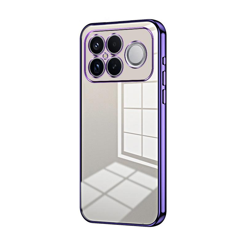 For Redmi K90 Pro Max / Poco F8 Ultra Transparent Plating Fine Hole Phone Case(Purple)
