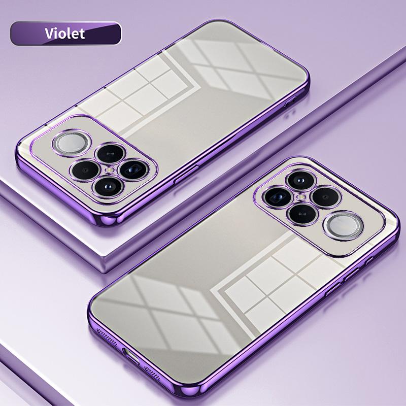 For Redmi K90 Pro Max / Poco F8 Ultra Transparent Plating Fine Hole Phone Case(Purple)