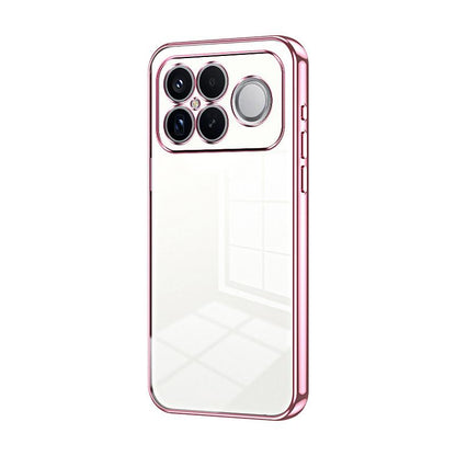 For Redmi K90 Pro Max / Poco F8 Ultra Transparent Plating Fine Hole Phone Case(Pink)