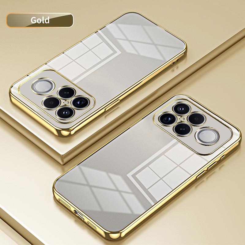 For Redmi K90 Pro Max / Poco F8 Ultra Transparent Plating Fine Hole Phone Case(Gold)