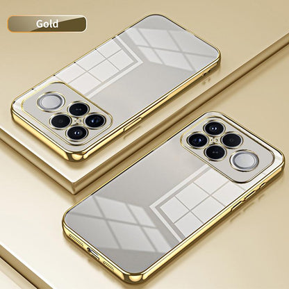 For Redmi K90 Pro Max / Poco F8 Ultra Transparent Plating Fine Hole Phone Case(Gold)