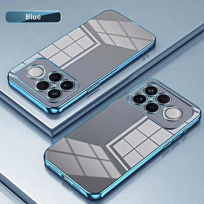 For Redmi K90 Pro Max / Poco F8 Ultra Transparent Plating Fine Hole Phone Case(Blue)