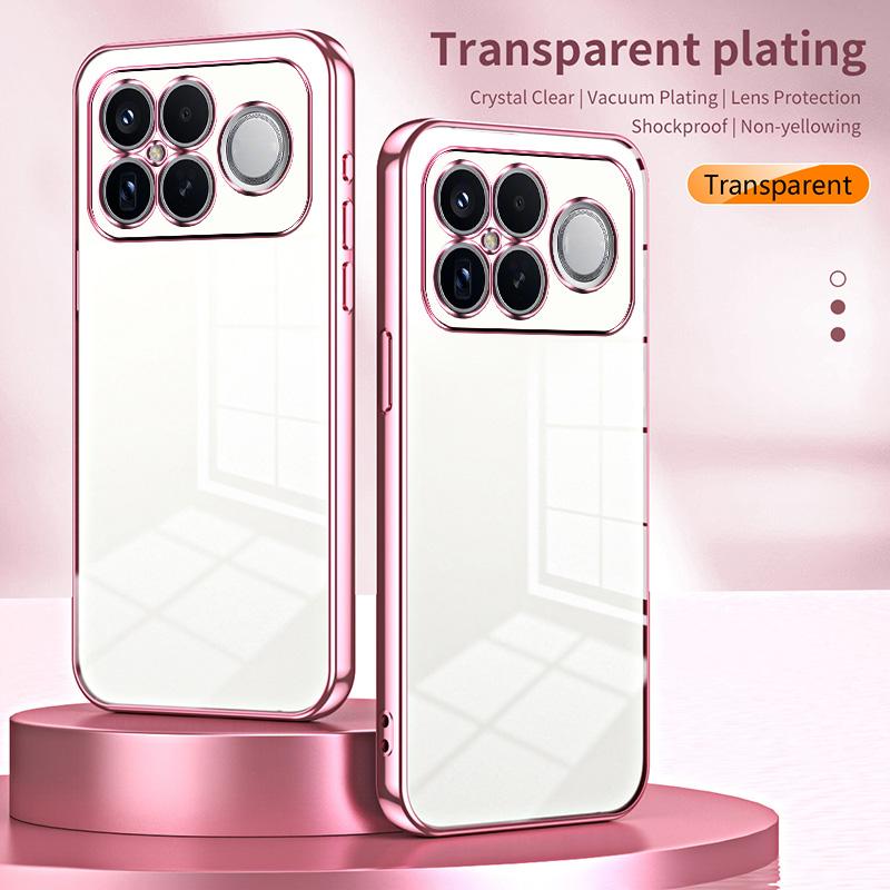 For Redmi K90 Pro Max / Poco F8 Ultra Transparent Plating Fine Hole Phone Case(Transparent)