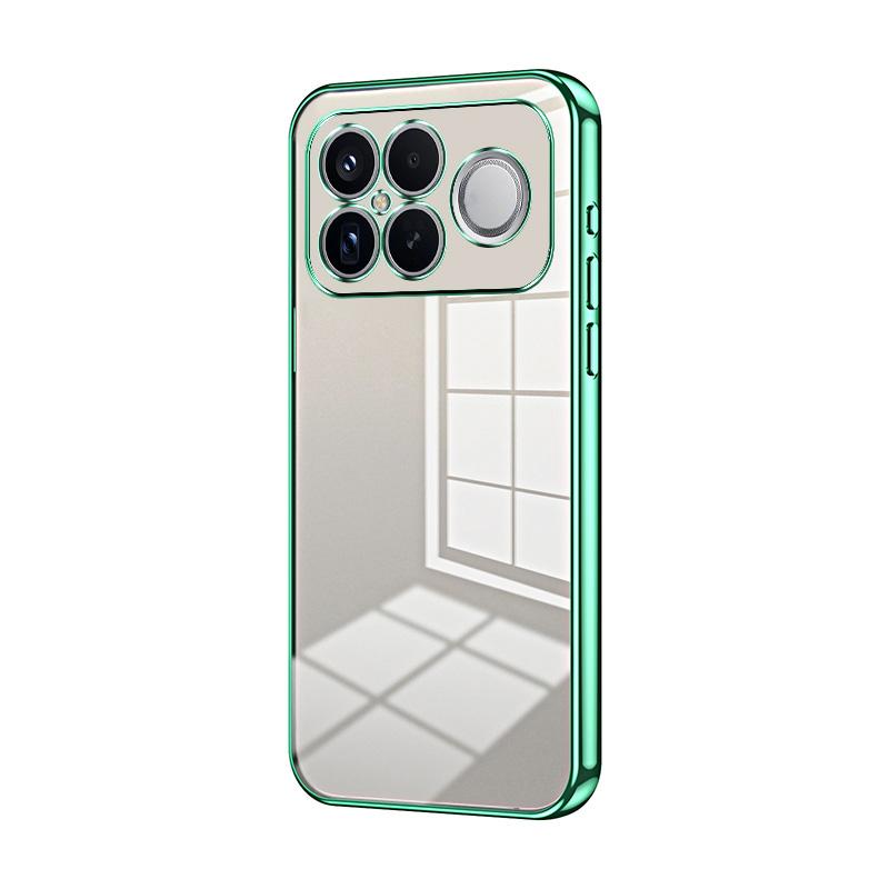 For Redmi K90 Pro Max / Poco F8 Ultra Transparent Plating Fine Hole Phone Case(Green)