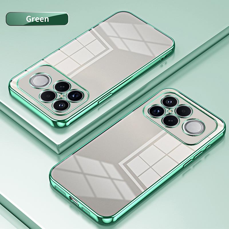 For Redmi K90 Pro Max / Poco F8 Ultra Transparent Plating Fine Hole Phone Case(Green)