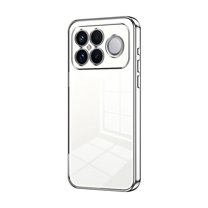 For Redmi K90 Pro Max / Poco F8 Ultra Transparent Plating Fine Hole Phone Case(Silver)