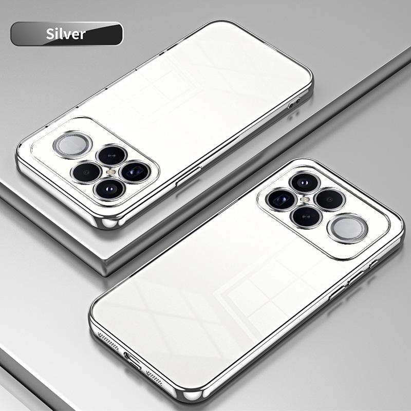 For Redmi K90 Pro Max / Poco F8 Ultra Transparent Plating Fine Hole Phone Case(Silver)