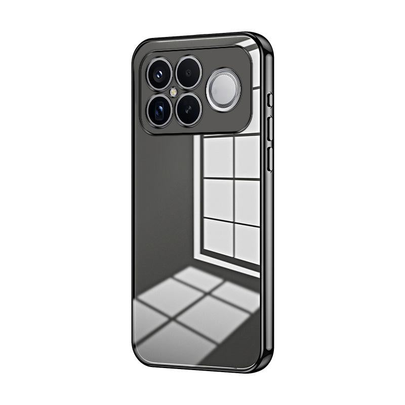 For Redmi K90 Pro Max / Poco F8 Ultra Transparent Plating Fine Hole Phone Case(Black)
