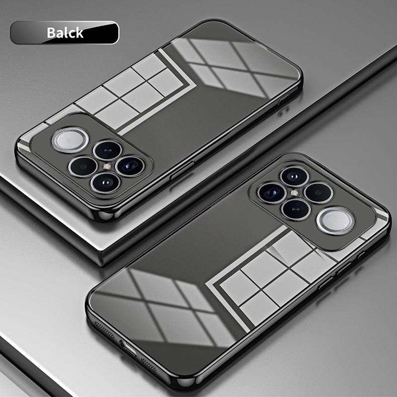 For Redmi K90 Pro Max / Poco F8 Ultra Transparent Plating Fine Hole Phone Case(Black)