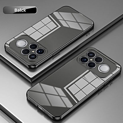 For Redmi K90 Pro Max / Poco F8 Ultra Transparent Plating Fine Hole Phone Case(Black)