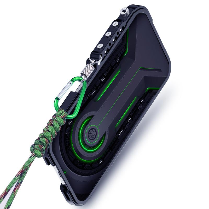 For OPPO Reno15 FS 5G Trigger Design Hollow Metal Frame Phone Case with Lanyard(Silver)