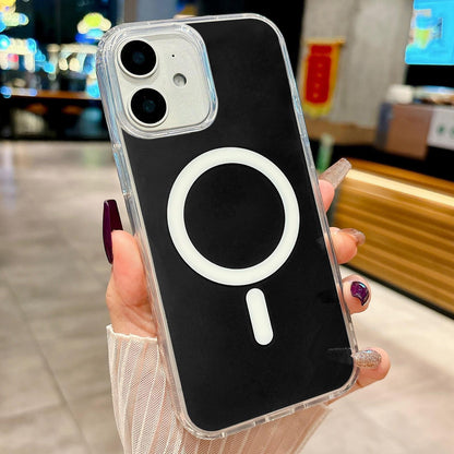For iPhone 11 Acrylic MagSafe Phone Case - Black - EDA008718405C